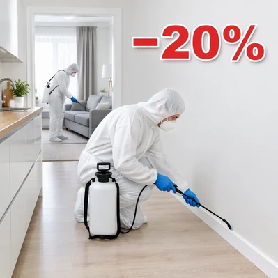 Скидка 20% на вторую услугу санитарной службы